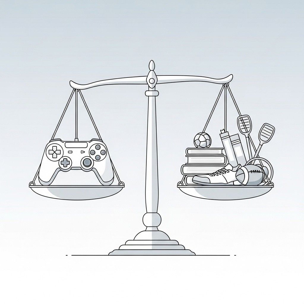 An image showing a balanced scale, symbolizing responsible gaming.